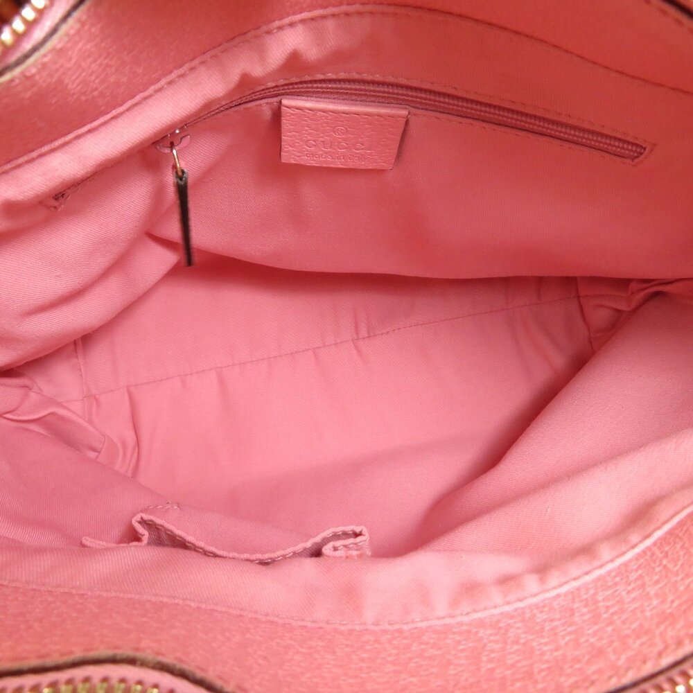 Gucci GG Canvas Eclipse Tote Shoulder Bag Beige Pink - Picture 5 of 11